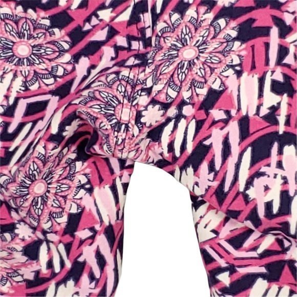 LuLaRoe Leggings‎ Pink Purple White Floral One Size OS - Picture 10 of 12